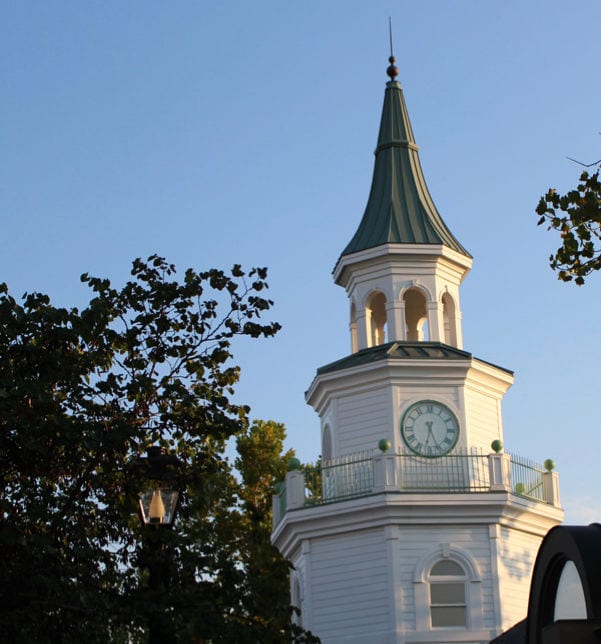 the Grand Village Shops clock tower