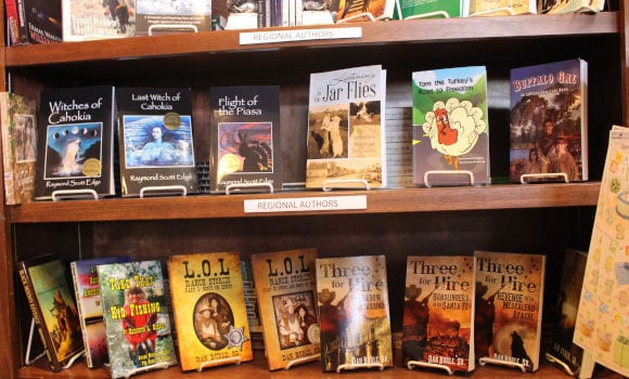 book display at T Charlestons Books and Gifts Shop